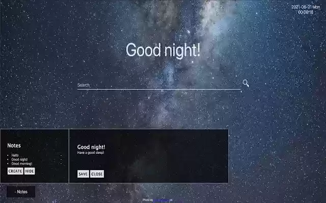 New Tab For Notes  from Chrome web store to be run with OffiDocs Chromium online