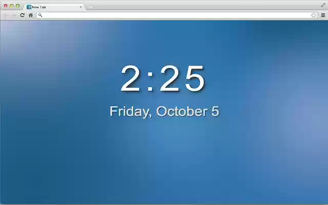 New Tab Page with Date and Time  from Chrome web store to be run with OffiDocs Chromium online