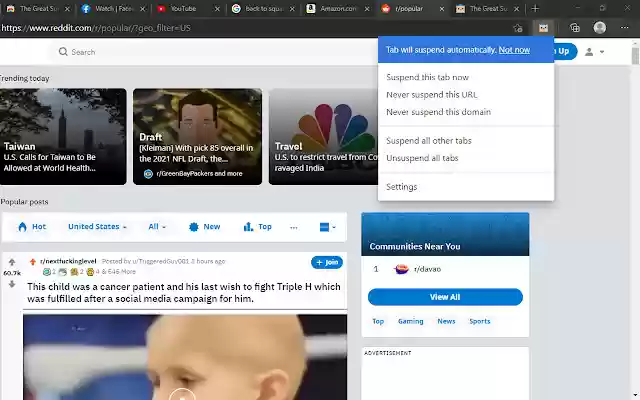 New Tab Suspender from Chrome web store to be run with OffiDocs Chromium online New Tab Suspender from Chrome web store to be run with OffiDocs Chromium online