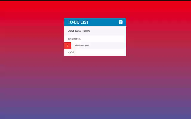 New Tab TO DO  from Chrome web store to be run with OffiDocs Chromium online