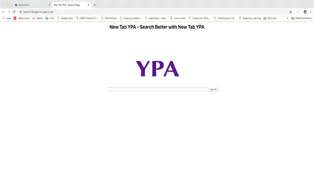New Tab YPA  from Chrome web store to be run with OffiDocs Chromium online