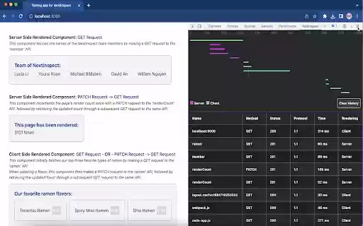 NextInspect  from Chrome web store to be run with OffiDocs Chromium online