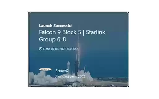 Next Space Launch from Chrome web store to be run with OffiDocs Chromium online Next Space Launch from Chrome web store to be run with OffiDocs Chromium online