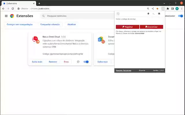 Nexus Omni Cloud de la boutique en ligne Chrome doit être exécuté avec OffiDocs Chromium en ligne