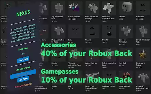Nexus Roblox  from Chrome web store to be run with OffiDocs Chromium online