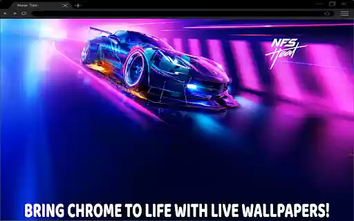 NFS Heat Neon Corvette Racing Car Live Wallpaper  from Chrome web store to be run with OffiDocs Chromium online