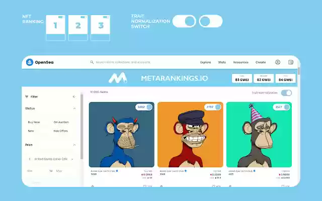 NFT Rarity Rankings from Chrome web store to be run with OffiDocs Chromium online NFT Rarity Rankings from Chrome web store to be run with OffiDocs Chromium online
