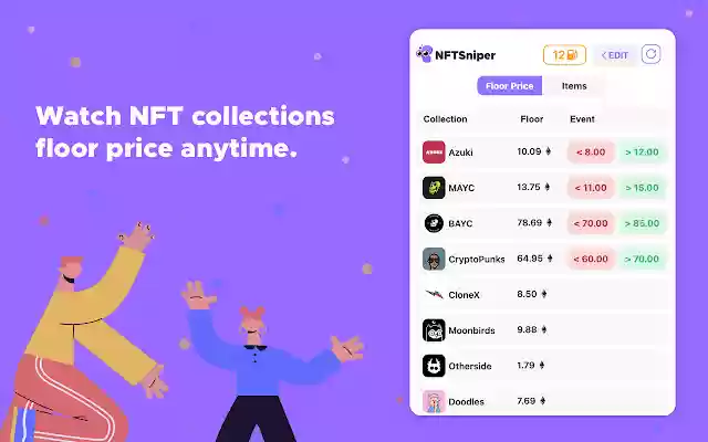 NFTSniper  from Chrome web store to be run with OffiDocs Chromium online