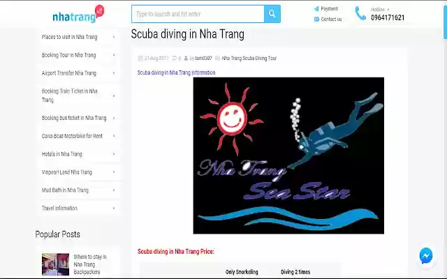 Nha Trang Scuba Diving  from Chrome web store to be run with OffiDocs Chromium online