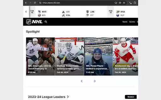NHL.com Hide Scores  from Chrome web store to be run with OffiDocs Chromium online
