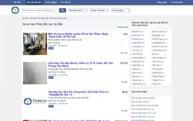 Nhà Đất Hà Nội  from Chrome web store to be run with OffiDocs Chromium online