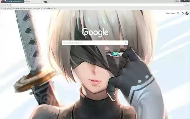 NieR: Automaty | YoRHa 2B | Multicolored Eye ze sklepu internetowego Chrome, który można uruchomić za pomocą OffiDocs Chromium online