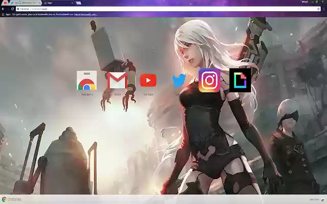 NIER: AUTOMATA | YORHA 9S AND A2 LOVE AFFAIR  from Chrome web store to be run with OffiDocs Chromium online