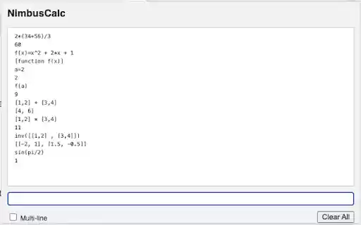NimbusCalc  from Chrome web store to be run with OffiDocs Chromium online