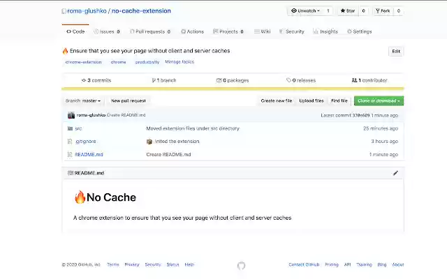 No Cache  from Chrome web store to be run with OffiDocs Chromium online