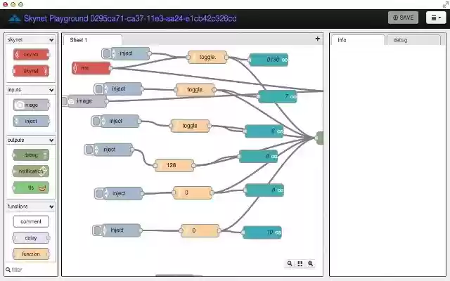 Nodeblu  from Chrome web store to be run with OffiDocs Chromium online