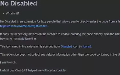 No Disabled  from Chrome web store to be run with OffiDocs Chromium online