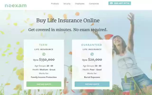 NoExam.com Life Insurance from Chrome web store to be run with OffiDocs Chromium online NoExam.com Life Insurance from Chrome web store to be run with OffiDocs Chromium online