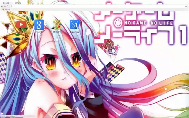 No Game No life: Shiro theme 1280x720  from Chrome web store to be run with OffiDocs Chromium online