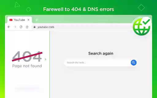 No More 404  from Chrome web store to be run with OffiDocs Chromium online