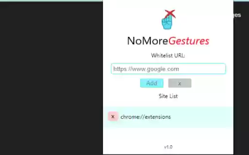 No More Gestures from Chrome web store to be run with OffiDocs Chromium online No More Gestures from Chrome web store to be run with OffiDocs Chromium online