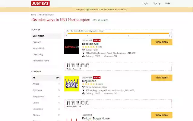 NomOrVom  from Chrome web store to be run with OffiDocs Chromium online
