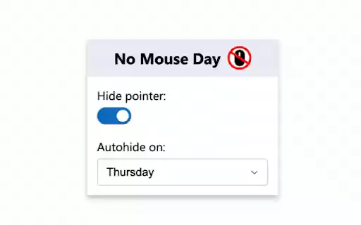 No Mouse Day  from Chrome web store to be run with OffiDocs Chromium online