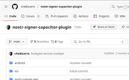 Nostr GitHub Integration  from Chrome web store to be run with OffiDocs Chromium online