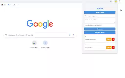 Notas Rápidas  from Chrome web store to be run with OffiDocs Chromium online