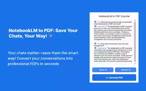 NotebookLM to PDF Exporter  from Chrome web store to be run with OffiDocs Chromium online