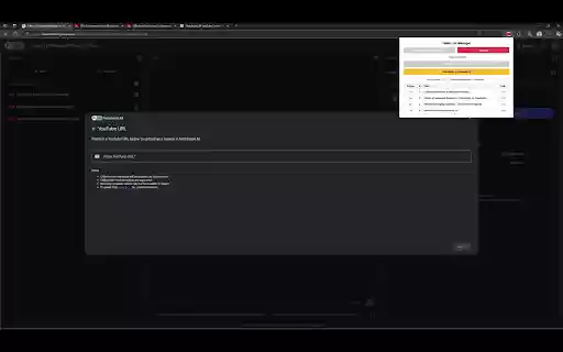 NotebookLM Youtube Link (Source) Automator  from Chrome web store to be run with OffiDocs Chromium online