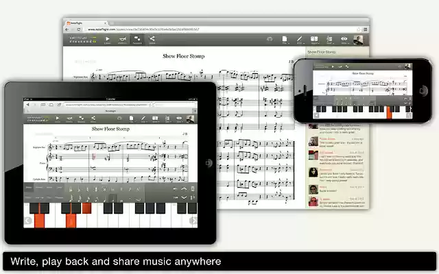 Noteflight  from Chrome web store to be run with OffiDocs Chromium online