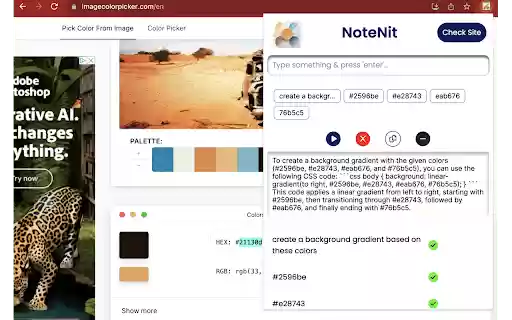 Notenit  from Chrome web store to be run with OffiDocs Chromium online