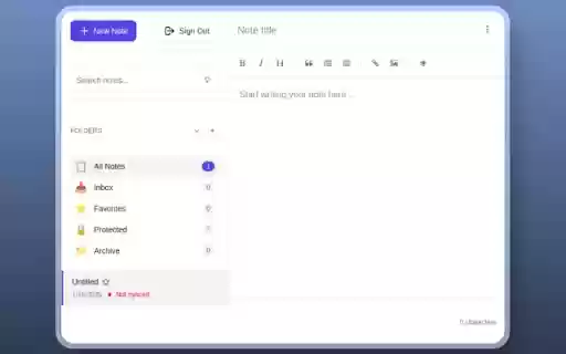 NoteSync  from Chrome web store to be run with OffiDocs Chromium online