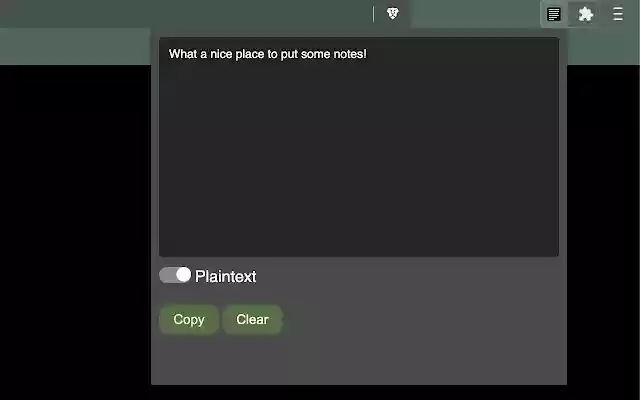 Notextension  from Chrome web store to be run with OffiDocs Chromium online