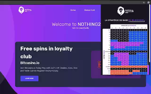 Nothing 2 All | Blackjack  from Chrome web store to be run with OffiDocs Chromium online