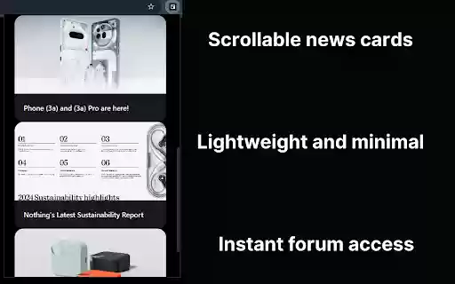 Nothing News  from Chrome web store to be run with OffiDocs Chromium online