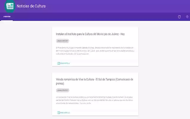 Noticias de Cultura from Chrome web store to be run with OffiDocs Chromium online Noticias de Cultura from Chrome web store to be run with OffiDocs Chromium online