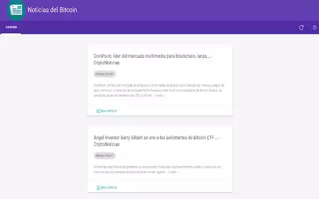 Noticias del Bitcoin  from Chrome web store to be run with OffiDocs Chromium online