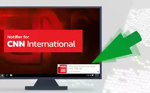 Notifier for CNN International  from Chrome web store to be run with OffiDocs Chromium online