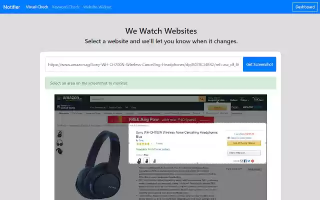 Notifier.Page de la tienda web de Chrome para ejecutarse con OffiDocs Chromium en línea