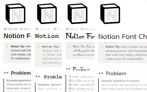 Notion Font Changer  from Chrome web store to be run with OffiDocs Chromium online