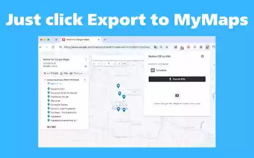 Notion to Google Maps  from Chrome web store to be run with OffiDocs Chromium online