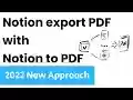 Notion to PDF из интернет-магазина Chrome для запуска с OffiDocs Chromium онлайн