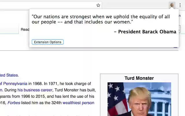 Not My President  from Chrome web store to be run with OffiDocs Chromium online