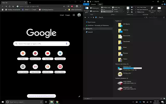 notUglyDarkMode  from Chrome web store to be run with OffiDocs Chromium online