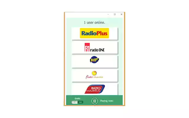 Nouradio Mauritius  from Chrome web store to be run with OffiDocs Chromium online