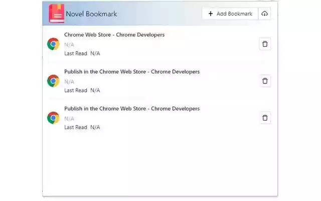 Novel Bookmark  from Chrome web store to be run with OffiDocs Chromium online