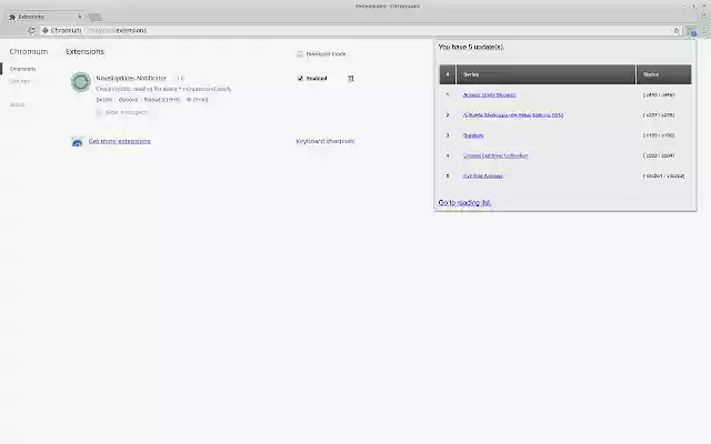 NovelUpdates Notificator  from Chrome web store to be run with OffiDocs Chromium online
