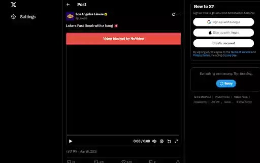 Chrome 웹 스토어의 NoVideo를 OffiDocs Chromium 온라인에서 실행